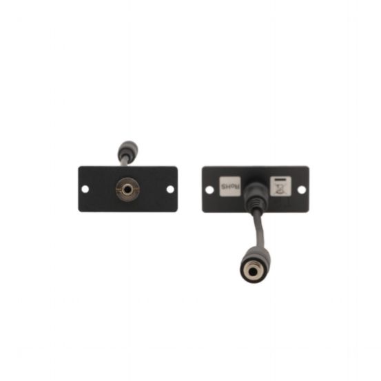 WA-1PN (B) Wall Plate Insert 3.5mm Stereo Audio - Black